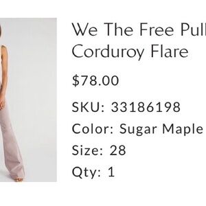 We The Free Corduroy Flare Pants - Brown